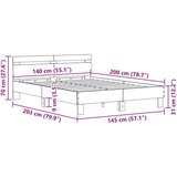  Konstrukcija postelje Star les 140 x 200 cm Konstruiran les, (5000102513) | Shoptok.si