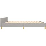  Posteljni okvir z vzglavjem svetlo siv 200x200 cm blago, (20735677) | Shoptok.si