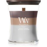 WoodWick Trilogy Radiant Cashmere mirisna svijeća s drvenim fitiljem 275 g Cijene