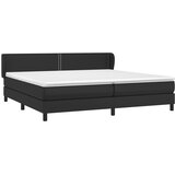  s oprugama i madracem crni 200x200 cm od umjetne kože | shoptok.hr