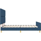 vidaXL Postelja Modra 140x190 cm Tkanina, (22048964) | Shoptok.si