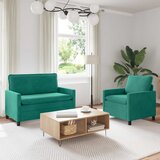  Set sofe 2 pcs Tirkizna Baršun | shoptok.hr