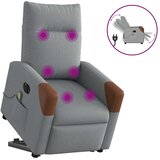  Električni masažni naslonjač na podizanje tkanina svjetlosivi | shoptok.hr