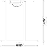 Ideal Lux led luster na sajli oracle slim LED/29W/230V 3000K prečnik 50 cm crna | Eponuda.com