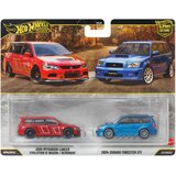 Mattel Hot Wheels: Deluxe 2005 Mitsubishi Lancer Evolution IX Wagon in 2004 Subaru Forester STI, komplet 2 avtomobilčkov v merilu 1/64 - Cene