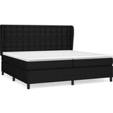  S oprugama i madracem crni 200x200 cm od tkanine | shoptok.hr