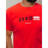 DStreet T-shirt męski z nadrukiem czerwony | Shoptok.si