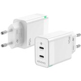 AISENS Univerzalni polnilnik Asch-45W2P005-W s hitrim notranjim polnjenjem, bela, (21405659) | Shoptok.si