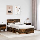  Konstrukcija postelje z vzglavjem Dimljeni oreh 120 x 200 cm, (5000103852) | Shoptok.si