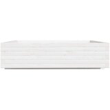  Vrtno cvetlično korito belo 100x100x26,5 cm trdna borovina | Shoptok.si