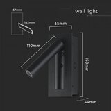  LED zidni reflektor LED/2W/230V 3000K crni | Eponuda.com