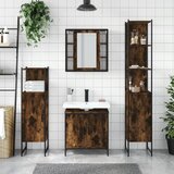 4-dijelni set kupaonskih ormarića boja dimljenog hrasta drveni | Eponuda.com