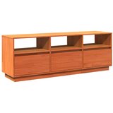 Maison Chic TV omarica - TV stojalo - Televizijska omarica voščeno rjava 140x37x50 cm trdna borovina, (21698983) Cene