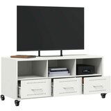 vidaXL TV omarica bela 100,5x39x43,5 cm hladno valjano jeklo | Shoptok.si