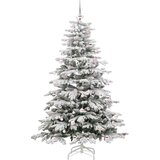 vidaXL Umetno Zložljivo Božično Drevo Bela 240 cm PE in PVC | Shoptok.si