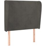  Uzglavlje s ušima tamnosivo 83 x 23 x 118/128 cm baršunasto | Eponuda.ba