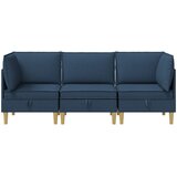  Set namještaja za dnevni boravak s jastukom 3 pcs Plava Tkanina | shoptok.hr