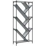 vidaXL Regal za knjige siva boja hrasta 79x30x180 cm od drva i metala | shoptok.hr