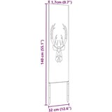 Dekorativna ploča za vrt Crna 32 x 140 cm | shoptok.hr