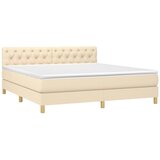  box spring s madracem LED krem 160x200 cm od tkanine | shoptok.hr