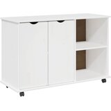  Mobilni ormar Bijelo 100 x 39 x 65,5 cm Čvrsto borovo drvo | shoptok.hr