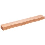 Maison Chic Stenska polica - Viseča Polica svetlo rjava 80x10x6 cm trdna hrastovina, (21784739) | Shoptok.si