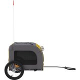 Prikolica za bicikl za ljubimce žuto-siva od tkanine i željeza | shoptok.hr