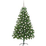 vidaXL Božično drevo med 300 LED z stojalom Zelena 180 cm PE | Shoptok.si