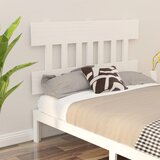  Uzglavlje za krevet bijelo 123,5x3x81 cm od masivne borovine | shoptok.hr