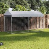Vanjski kavez za pse s nadstrešnicom 382 x 192 x 225 cm | shoptok.hr