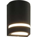 vidaXL Vanjske zidne svjetiljke 2 kom 35 W crne polukružne | shoptok.hr