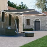 vidaXL tenda na ručno uvlačenje s LED svjetlom 400x300 cm plavo-bijela cijene