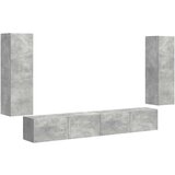  Set omare za televizijo na steni 4 pcs Betonsko siva, (5000132722) | Shoptok.si
