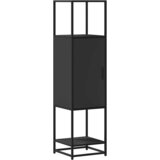 Maison Chic Visoka omara - Komoda - Predalnik črna 35,5x35x139 cm inženirski les in kovina, (21721965) Cene