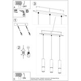  Obesna svetilka LOOPEZ 3L črna/krom, (21348100) | Shoptok.si