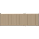 vidaXL Blazina za ležalnik bež 200x60x3 cm blago | Shoptok.si
