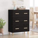 vidaXL Strani šal Črni hrast 34 x 69,5 x 90 cm Konstruiran les | Shoptok.si