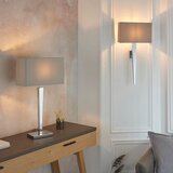  Endon 56707 - Stona lampa MORETO 1xE27/60W/230V sjajni hrom/siva | Eponuda.com