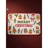 Sinsay Božićni kupaonski tepih s natpisom Merry Christmas i božićnim motivima Slike