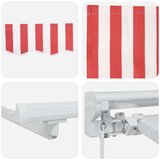  Ručni okvir tende s LED-ima Crvena i bijela 3 x 2 5 m | shoptok.hr