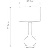 Elstead MILO-PN-TL-LORA - Stona lampa MILO 1xE27/60W/230V bela/narandžasta | Eponuda.com