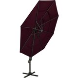  Suncobran s 4 razine i aluminijskom šipkom bordo 3 x 3 m | shoptok.hr