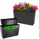 KADAX cvetlični lonec visok + vložek 19x56 cm grafitna terasa, (5000353037) | Shoptok.si