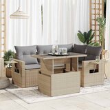 Maison Chic Seti vrtnega pohištva - Vrtna garnitura - Vrtni pohištvo set 5-delna z blazinami bež poli ratan, (21815105) | Shoptok.si