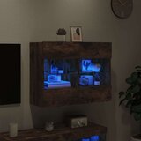 vidaXL Stenska TV omarica z LED lučkami dimljeni hrast 78,5x30x60,5 cm Cene