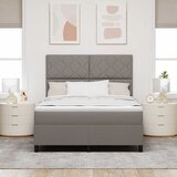  Krevet s opruga kutije Sivo-smeđa 140 x 200 cm tkanina | shoptok.hr