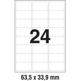  Etikete LK 63,5x33,9 mm polyester pk20L Zweckform L4773-20 bijele Cene