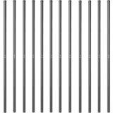 vidaXL Ograjni stebri 12 pcs Siva 200 cm Jeklo s prašnim premazom | Shoptok.si