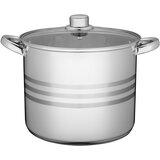 KADAX Velik indukcijski lonec iz nerjavečega jekla s pokrovom, plinski, 28 cm, 13,5 l, visok, (5000355683) | Shoptok.si