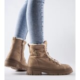 Gemre Pompei insulated beige ankle boots made of eco-suede | Shoptok.si